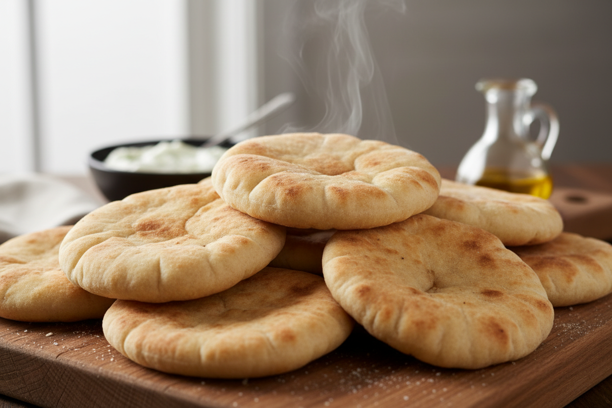 flat greek pite breads