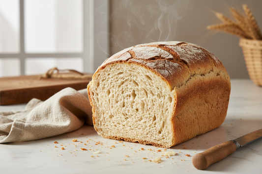 loaf of fresh white bread